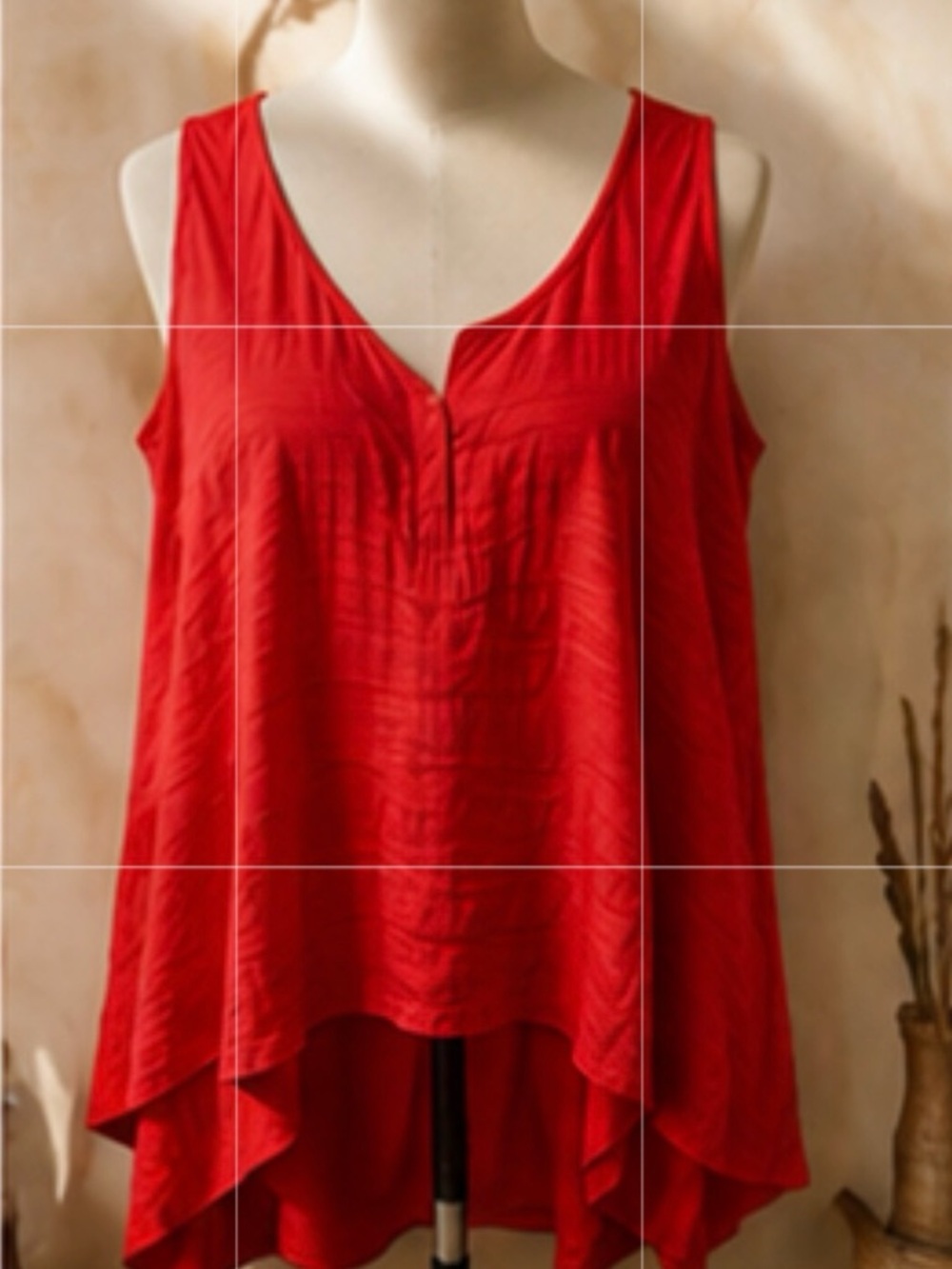 IZ Byer‎ Red Flowy Tank Size Medium